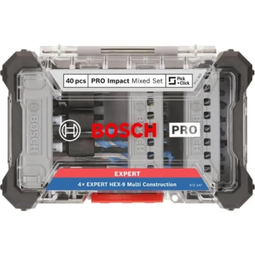Набор ударных бит и сверл Bosch PRO Impact Mixed с держателями (40 шт.) (2608521U85)