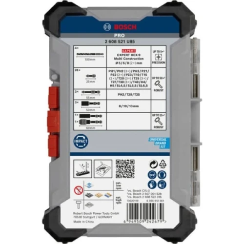 Набор ударных бит и сверл Bosch PRO Impact Mixed с держателями (40 шт.) (2608521U85)