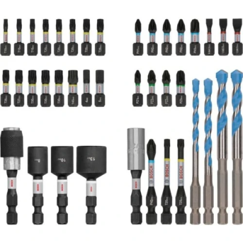 Набор ударных бит и сверл Bosch PRO Impact Mixed с держателями (40 шт.) (2608521U85)