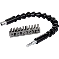 Набор бит с гибким прорезиненным удлинителем Bosch SDB HEX 300 мм 1/4" (25 мм x 10 шт.) (2608522377)