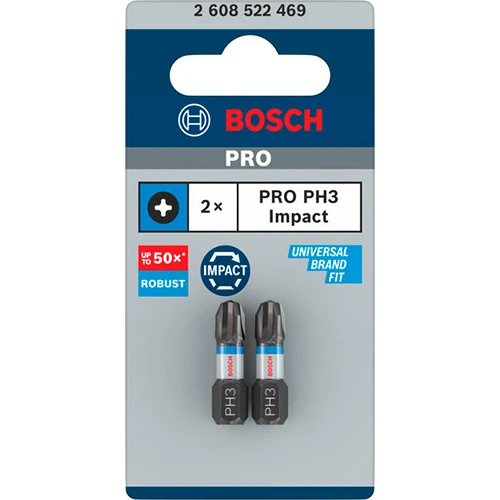 Бита Bosch Impact Control PH3 25 мм (2 шт.) (2608522469)