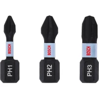 Набір біт Bosch Impact Control PH1/PH2/PH3 25 мм (3 шт.) (2608522470)