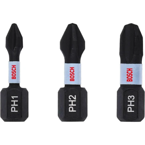 Набір біт Bosch Impact Control PH1/PH2/PH3 25 мм (3 шт.) (2608522470)
