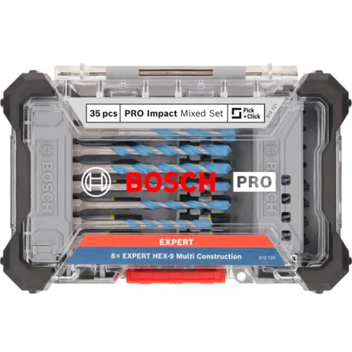 Смешанный набор сверл и ударных бит с держателем Bosch PRO Impact Mixed Set (35 шт.) (2608522518)