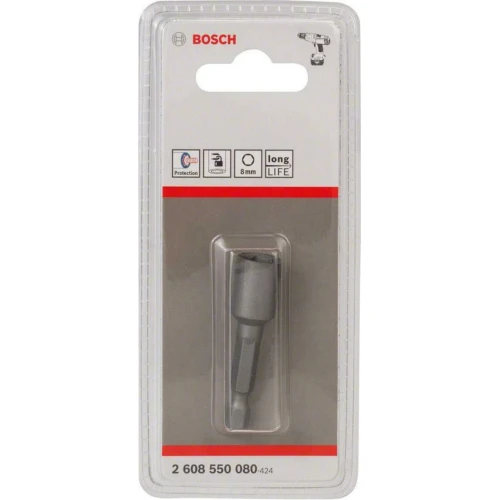 Торцевая магнитная головка для саморезов Bosch Extra Hard 50 x 8 мм (2608550080)
