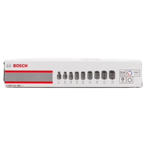 Набор ударных 6-гранных головой Bosch Impact Control 3/8" DR 30 мм (9 ед.) (2608551098)