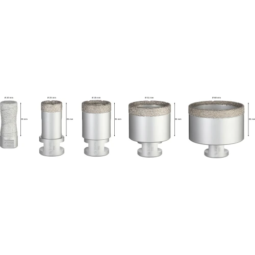 Набір алмазних коронок Bosch M14 PRO Ceramic Dry Speed Set (5 шт.) (2608576669)