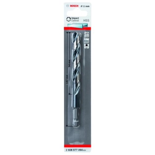 Сверло по металлу с шестигранным хвостовиком Bosch Impact Control HSS 11.0 мм (2608577064)