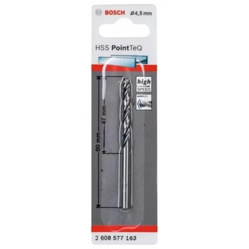 Сверло по металлу Bosch HSS PointTeQ 4.5 мм (2608577163)