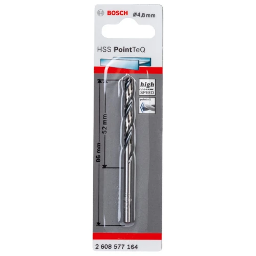 Сверло по металлу Bosch HSS PointTeQ 4.8 мм (2608577164)