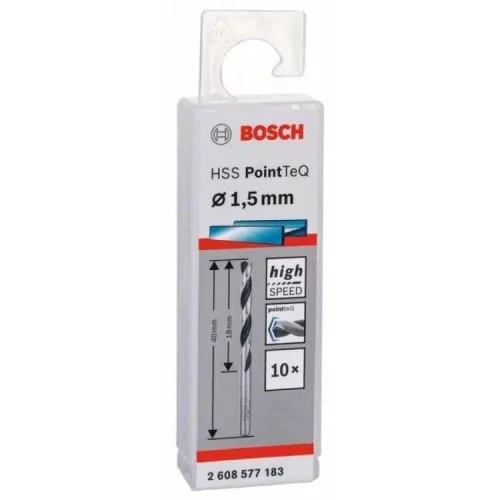 Сверло по металлу Bosch HSS PointTeQ 1.5 мм (10 шт.) (2608577183)