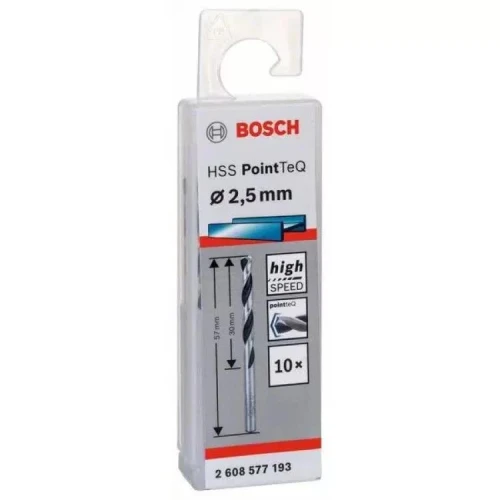 Сверло по металлу Bosch HSS PointTeQ 2.5 мм (1 шт.) (2608577193)