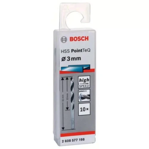 Сверло по металлу Bosch HSS PointTeQ 3.0 мм (10 шт.) (2608577198)