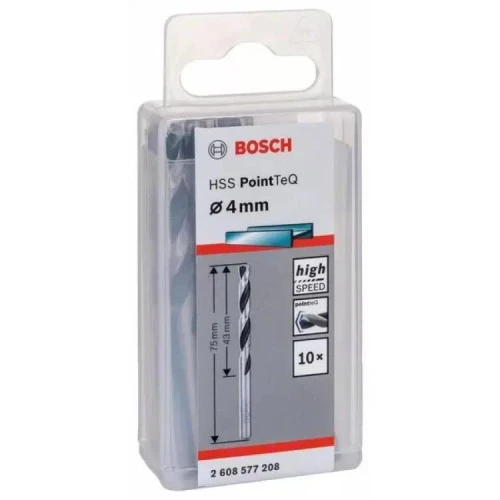 Сверло по металлу Bosch HSS PointTeQ 4.0 мм (10 шт.) (2608577208)