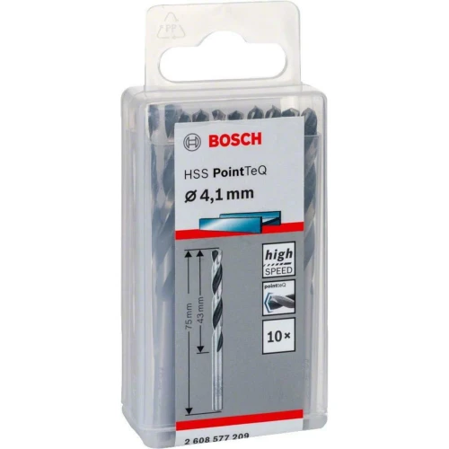 Сверло по металлу Bosch HSS PointTeQ 4.1x43x75 мм (2608577209)
