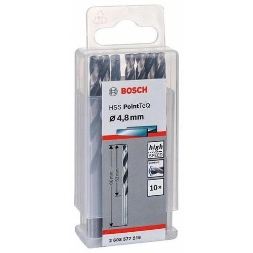 Сверло по металлу Bosch HSS PointTeQ 4.8 мм (10 шт.) (2608577216)