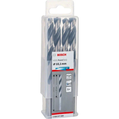 Сверло по металлу Bosch HSS PointTeQ 10.1x87x133 мм (5 шт.) (2608577269)