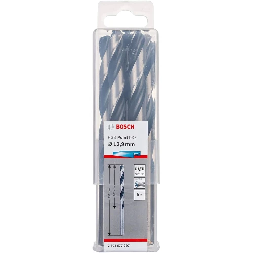 Сверло по металлу Bosch HSS PointTeQ 12.9 мм (5 шт.) (2608577297)