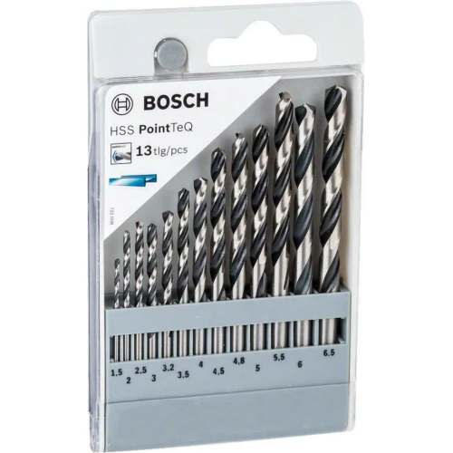 Набор сверл по металлу Bosch HSS PointTeQ 1.5 – 6.5 мм (13 шт.) (2608577349)