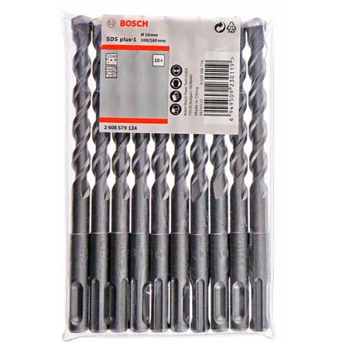 Ударный бур по бетону Bosch SDS-Plus-1 10x100x160 мм (10 шт.) (2608579124)