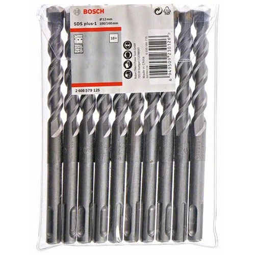 Бур по бетону Bosch SDS-Plus-1 12x100x160 мм (10 шт.) (2608579125)