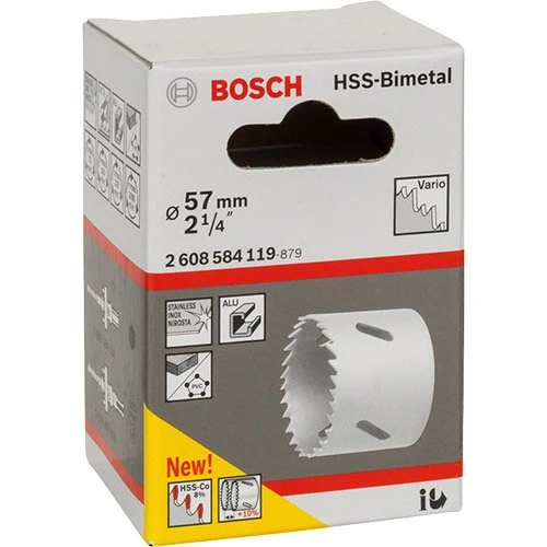 Коронка по металу та дереву Bosch HSS - BiMetal Standart (57 мм) (2608584119)