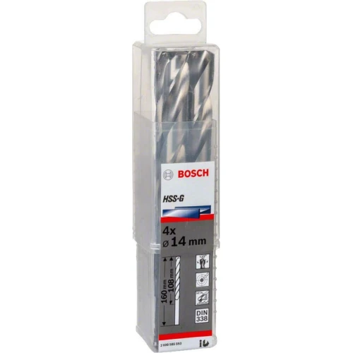 Сверло по металлу из Bosch PRO Metal HSS-G 14x108x160 мм (4 шт.) (2608585593)