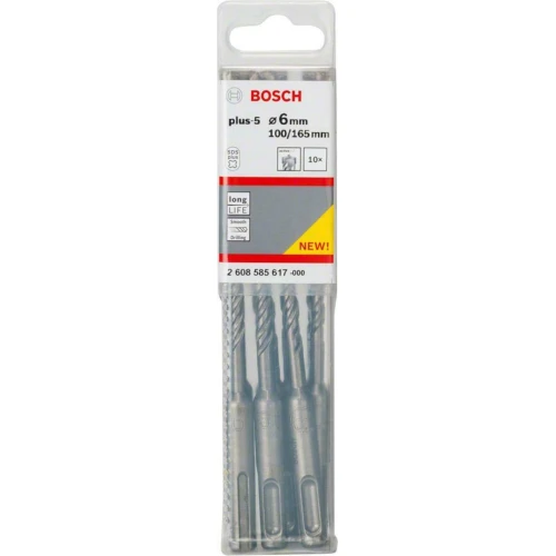 Бур по бетону Bosch SDS-Plus-5 6x100x165 мм (10 шт.) (2608585617)