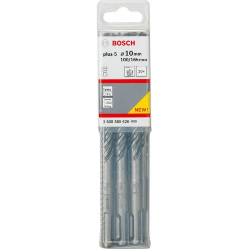 Бур по бетону Bosch SDS-Plus-5 10x100x165 мм (10 шт.) (2608585626)