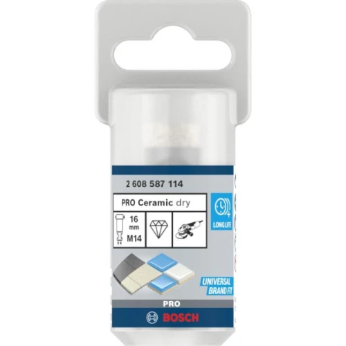 Алмазна коронка Bosch PRO Ceramic dry 16x30xM14 (2608587114)