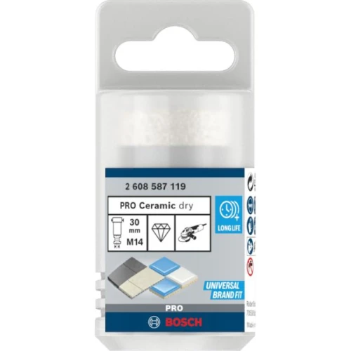 Алмазна коронка Bosch PRO Ceramic dry 30x35xM14 (2608587119)
