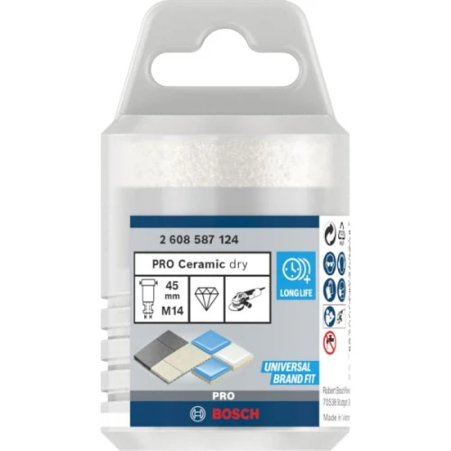 Алмазна коронка Bosch PRO Ceramic dry 45x35xM14 (2608587124)