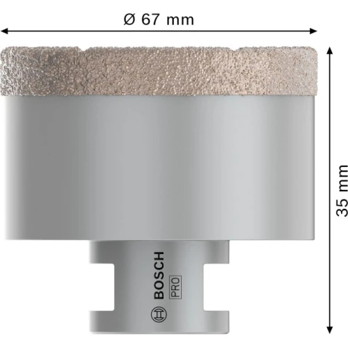 Алмазна коронка Bosch PRO Ceramic dry 67x35xM14 (2608587130)