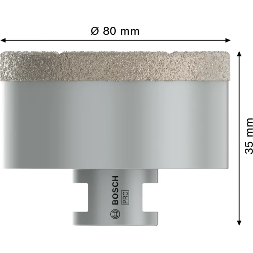 Алмазна коронка Bosch PRO Ceramic dry 80x35xM14 (2608587134)