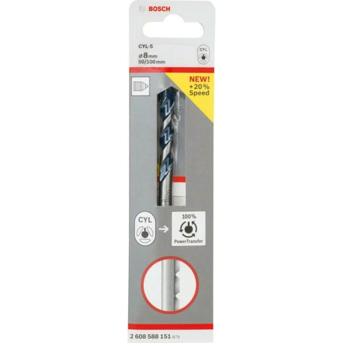 Свердло по бетону Bosch Expert CYL-5 8x50x100 мм (1 шт.) (2608588151)