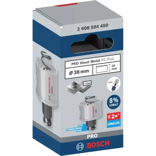 Коронка по металу Bosch PRO Sheet Metal PC Plus 38x20 мм (2608594450)