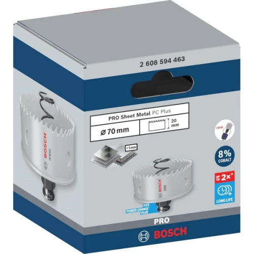 Коронка по металлу Bosch PRO Sheet Metal PC Plus 70x20 мм (2608594463)