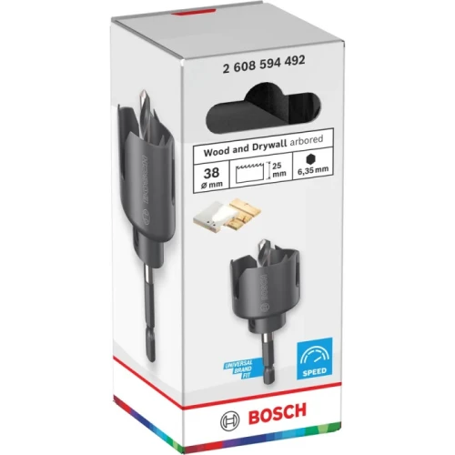 Коронка по дереву і гіпсокартону Bosch Wood and Drywall arbored 38x25 мм (2608594492)
