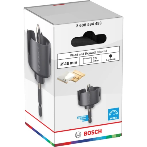 Коронка по дереву і гіпсокартону Bosch Wood and Drywall arbored 48x25 мм (2608594493)