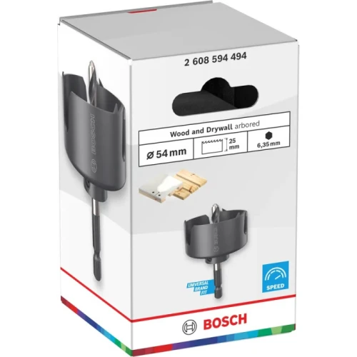 Коронка по дереву і гіпсокартону Bosch Wood and Drywall arbored 54x25 мм (2608594494)