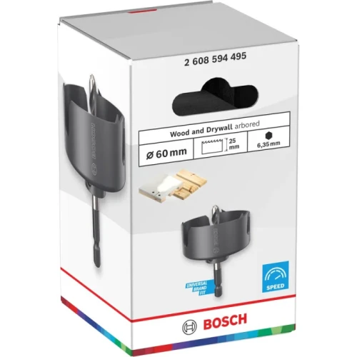 Коронка по дереву і гіпсокартону Bosch Wood and Drywall arbored 60х25 мм (2608594495)