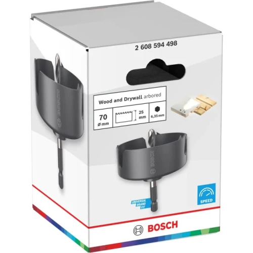 Коронка по дереву і гіпсокартону Bosch Wood and Drywall arbored 70x25 мм (2608594498)