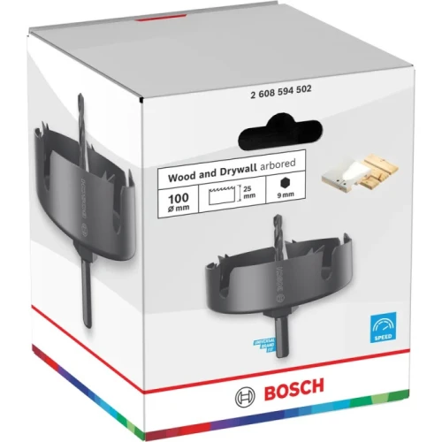 Коронка по дереву і гіпсокартону Bosch Wood and Drywall arbored 100x27 мм (2608594502)