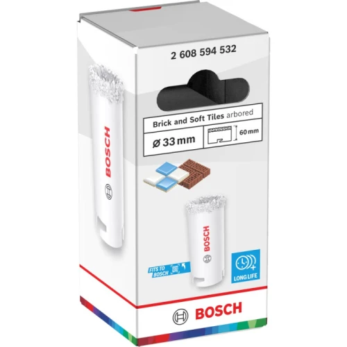 Коронка по цеглі та м'якій плитці Bosch Brick and Soft Tile arbored 33x60 мм (2608594532)