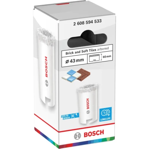 Коронка по цеглі та м'якій плитці Bosch Brick and Soft Tile arbored 43x60 мм (2608594533)
