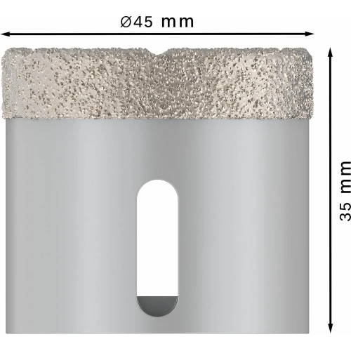 Алмазна коронка Bosch X-Lock PRO Ceramic dry 45x35 мм (2608599015)