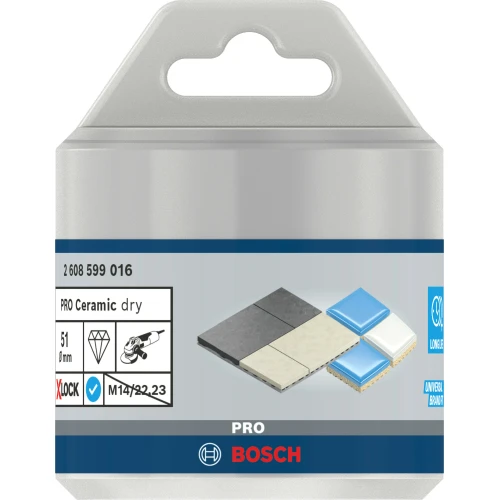 Алмазна коронка Bosch X-Lock PRO Ceramic dry 51x35 мм (2608599016)