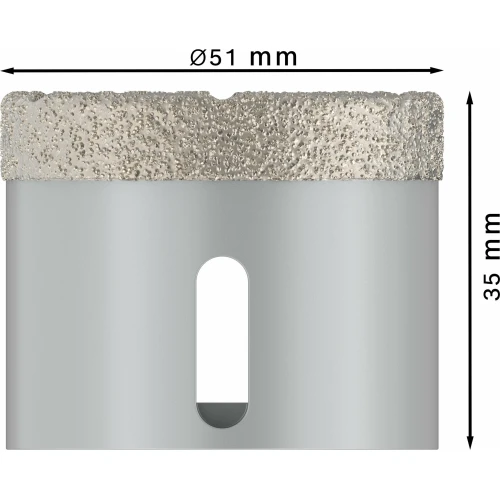 Алмазна коронка Bosch X-Lock PRO Ceramic dry 51x35 мм (2608599016)
