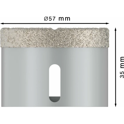 Алмазна коронка Bosch X-Lock PRO Ceramic dry 57x35 мм (2608599018)