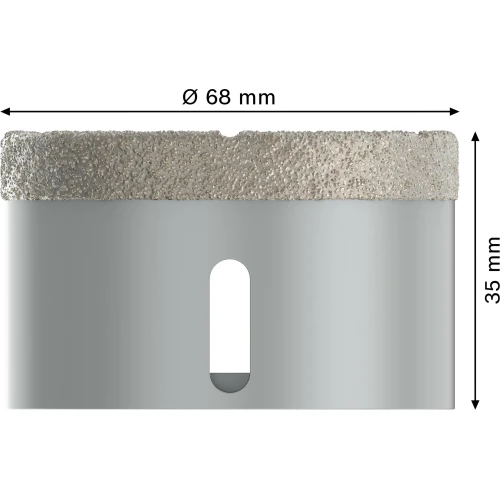 Алмазна коронка Bosch X-Lock PRO Ceramic dry 68x35 мм (2608599022)